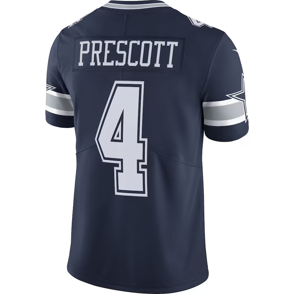 Trusc D.Cowboys #4 Dak Prescott Navy Vapor Limited Player Stitched Jerseys