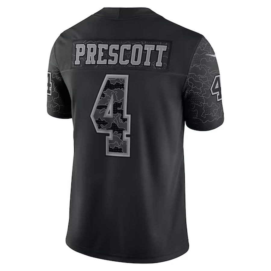 Trusc D.Cowboys #4 Dak Prescott Player Black RFLCTV Limited Stitched Jerseys