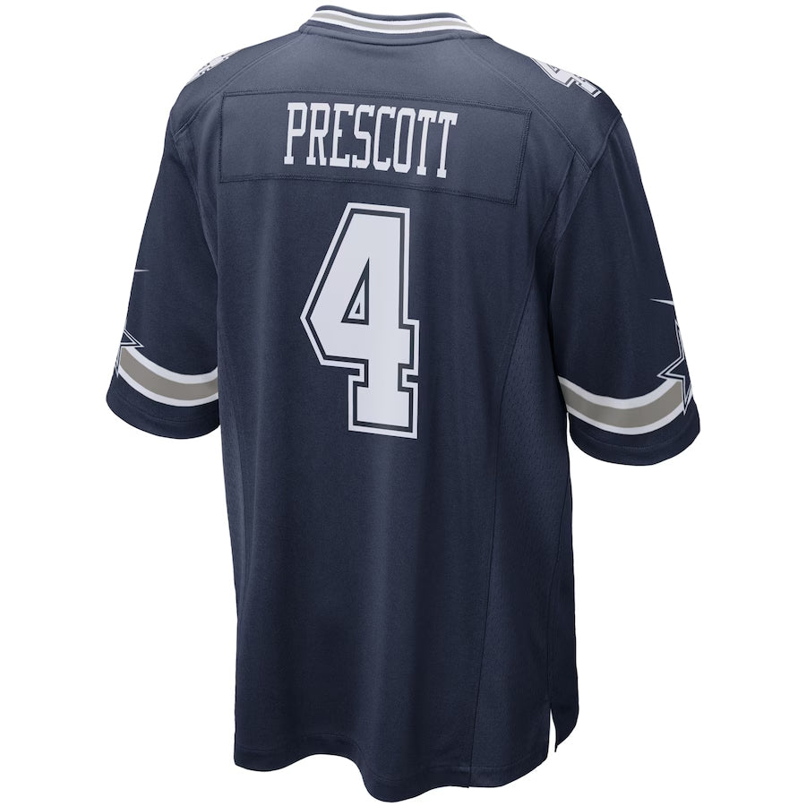 Trusc D.Cowboys #4 Dak Prescott Player Navy Home Game Stitched Jerseys
