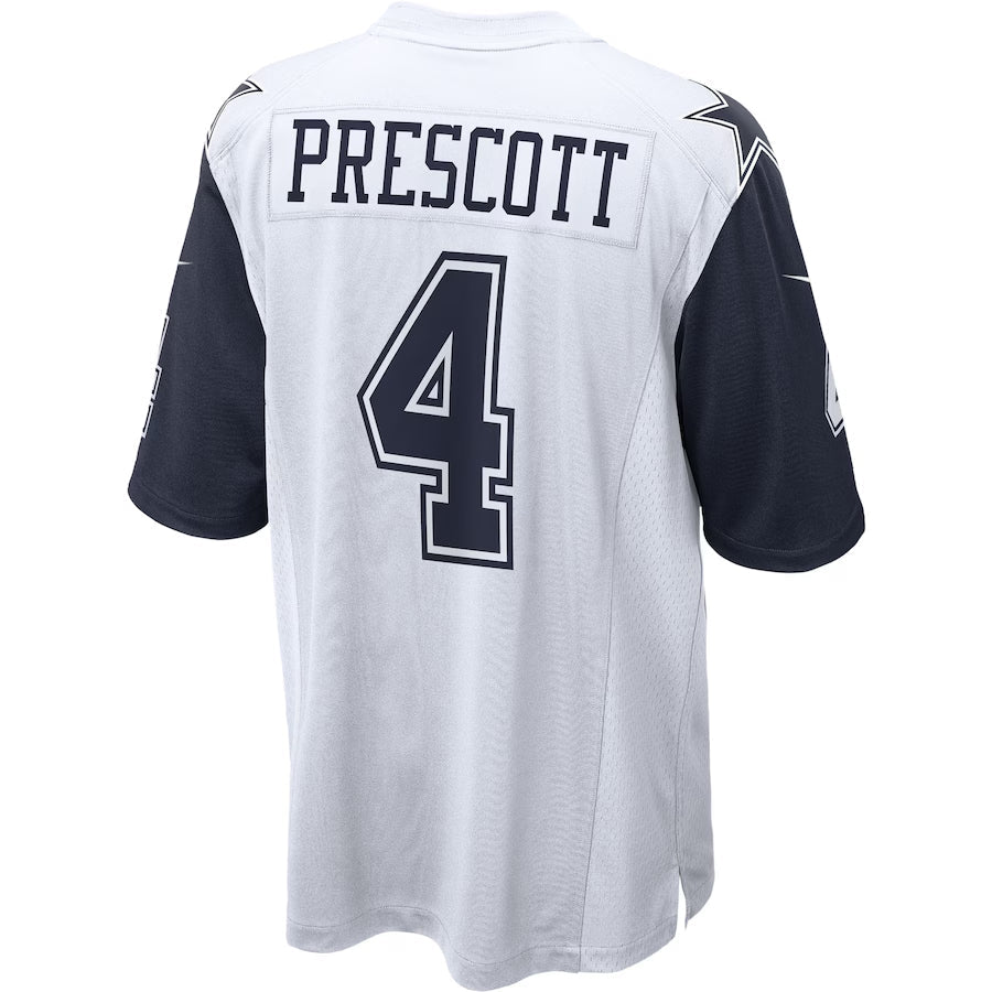 Trusc D.Cowboys #4 Dak Prescott Player White Alternate Game Stitched Jerseys