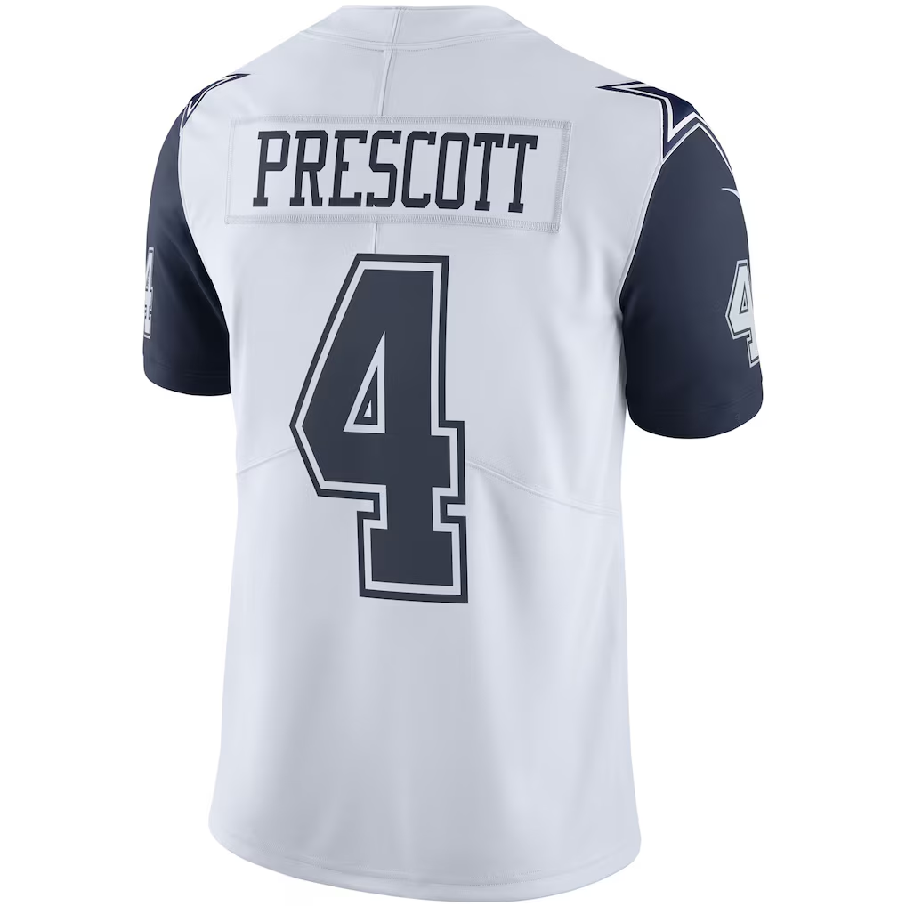 Trusc D.Cowboys #4 Dak Prescott White Color Rush Vapor Limited Stitched Jerseys