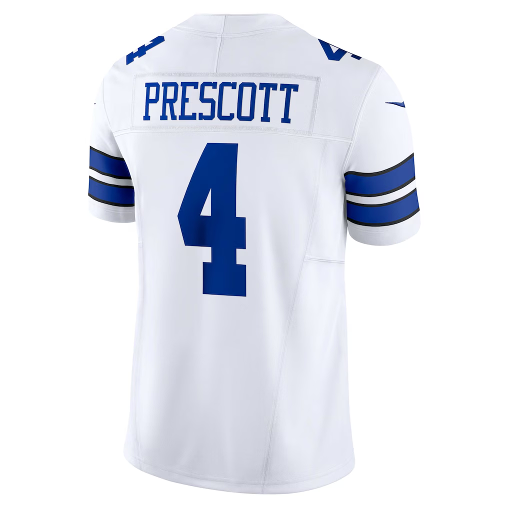 Trusc D.Cowboys #4 Dak Prescott White Vapor F.U.S.E. Limited Stitched Jerseys