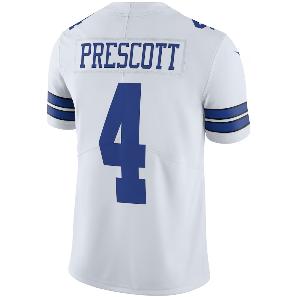 Trusc D.Cowboys #4 Dak Prescott White Vapor Limited Player Stitched Jerseys