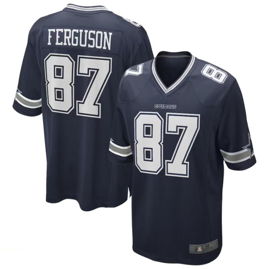 Trusc D.Cowboys #87 Jake Ferguson Navy Game Jersey American Stitched  Jerseys
