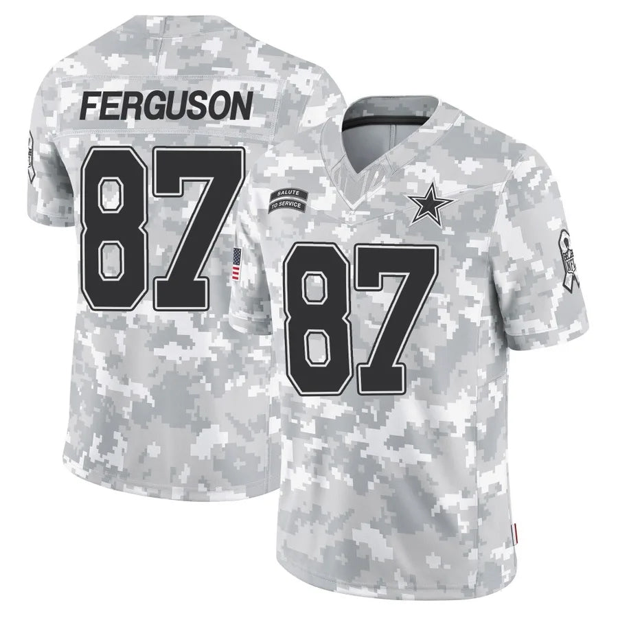 Trusc D.Cowboys #87 Jake Ferguson Player Arctic Camo Salute to Service Limited Stitched Jerseys
