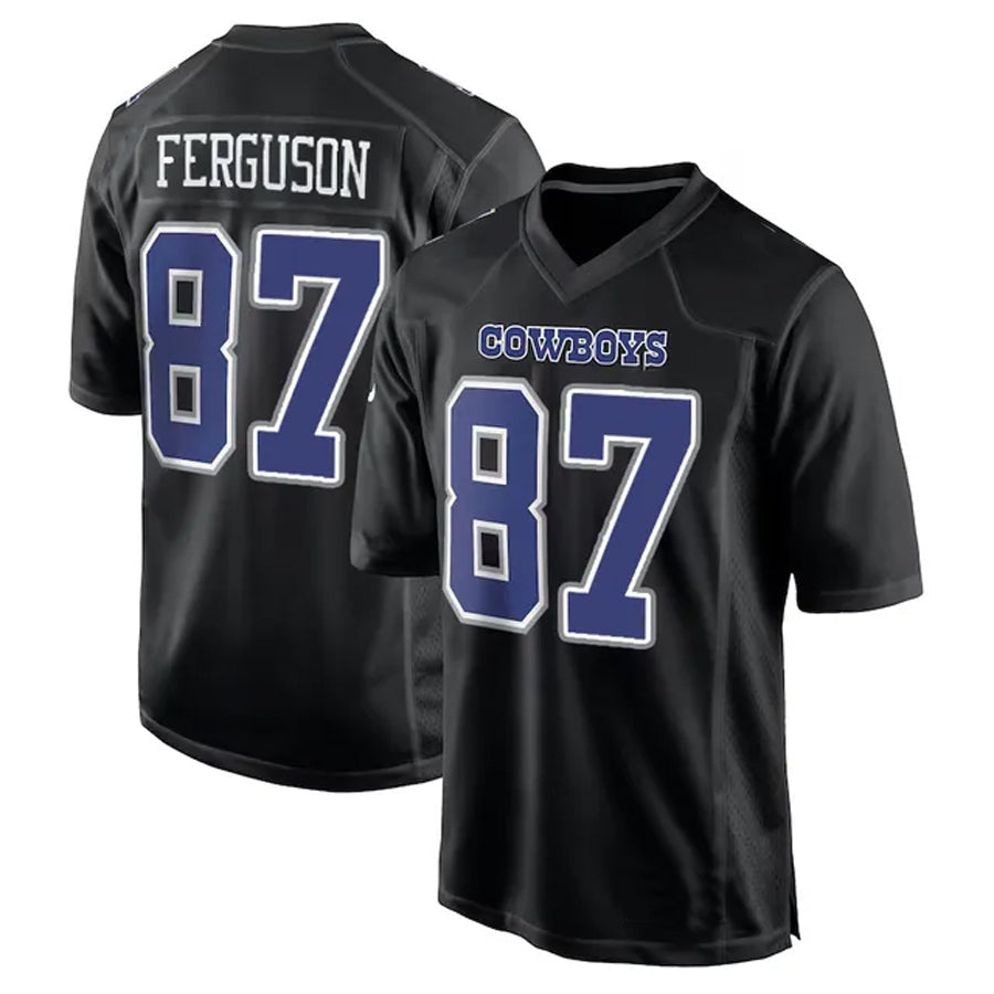 Trusc D.Cowboys #87 Jake Ferguson Player Carbon Black Fashion Stitched Jerseys