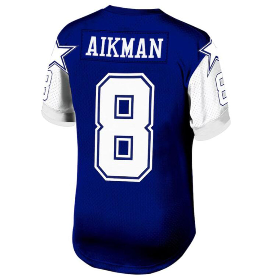 Trusc D.Cowboys #8 Troy Aikman Navy Legacy Replica Jersey American Stitched Jersey