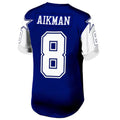 Trusc D.Cowboys #8 Troy Aikman Navy Legacy Replica Jersey American Stitched Jersey