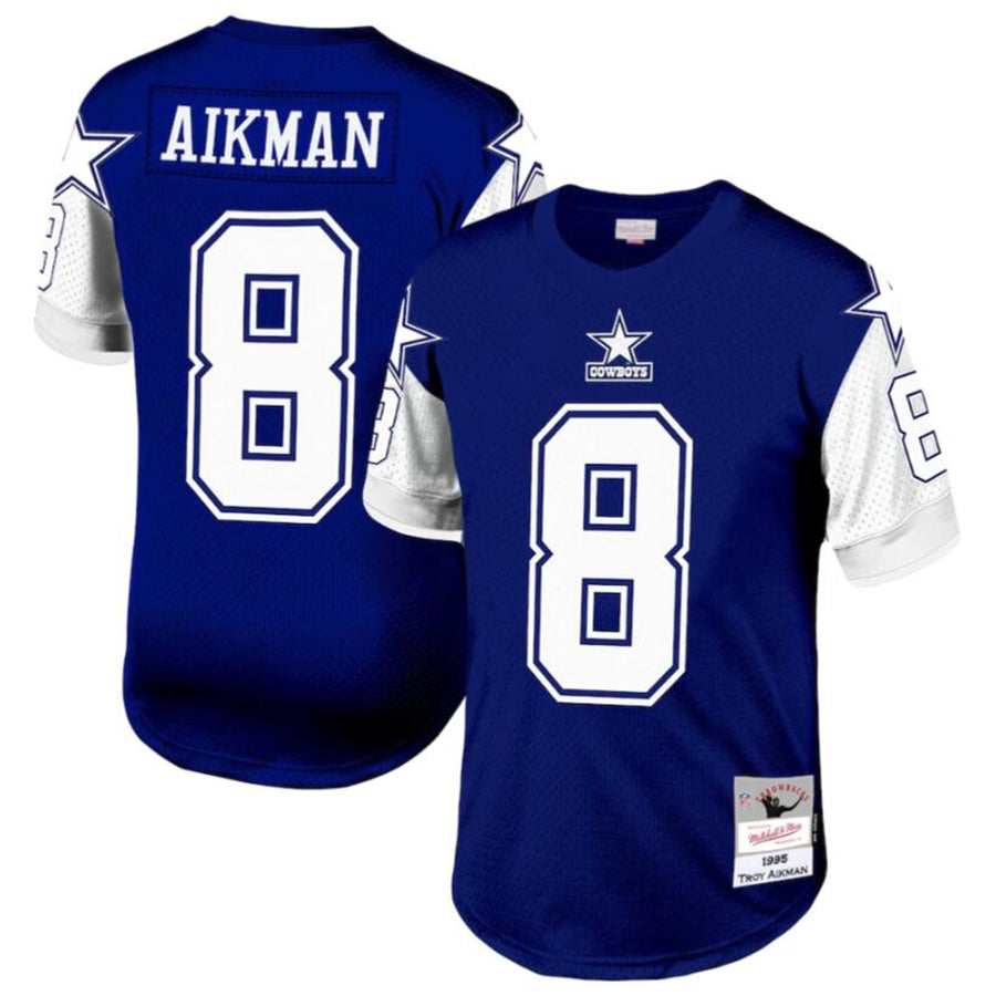Trusc D.Cowboys #8 Troy Aikman Navy Legacy Replica Jersey American Stitched  Jerseys
