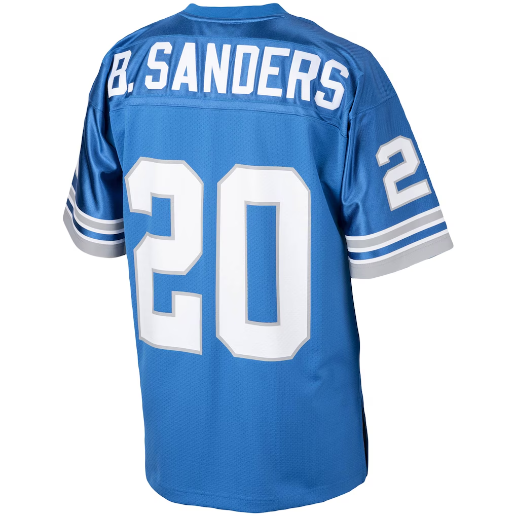 Trusc D.Lions 1993 #20 Barry Sanders Mitchell & Ness Blue Authentic Throwback Retired Player Stitched Jerseys