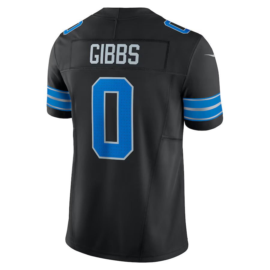Trusc D.Lions #0 Jahmyr Gibbs Player Black Vapor F.U.S.E. Limited Game Stitched Jerseys