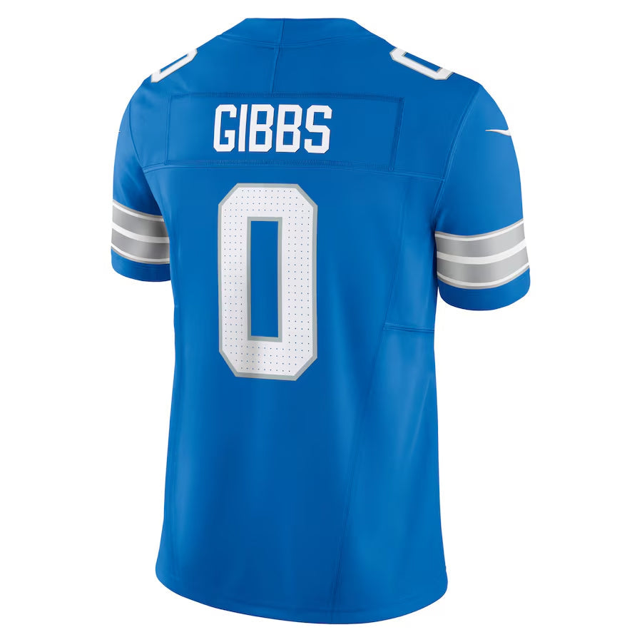Trusc D.Lions #0 Jahmyr Gibbs Player Blue Vapor F.U.S.E. Limited Game Stitched Jerseys
