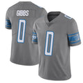 Trusc D.Lions #0 Jahmyr Gibbs Player Gray Vapor F.U.S.E. Limited Stitched Jerseys