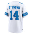 Trusc D.Lions #14 Amon-Ra St. Brown White Game Jersey American Stitched Jersey