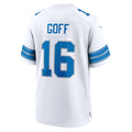 Trusc D.Lions #16 Jared Goff Player White Home Game Stitched Jerseys