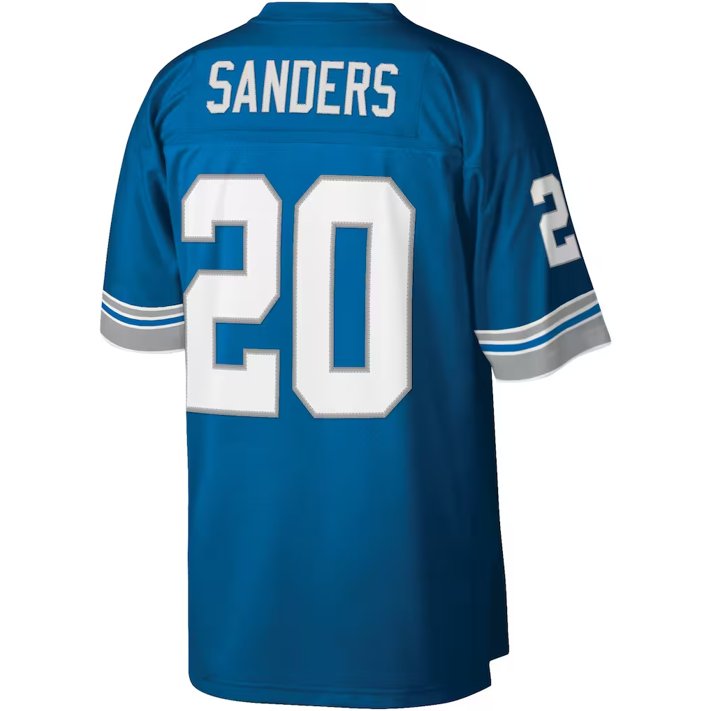 Trusc D.Lions #20 Barry Sanders Mitchell & Ness Blue Legacy Replica Stitched Jerseys