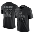 Trusc D.Lions #32 Brian Branch Player Black REFLECTIVE Limited Stitched Jerseys
