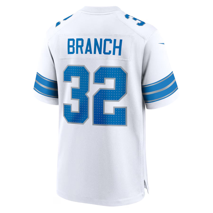 Trusc D.Lions #32 Brian Branch Player White Home Game Stitched Jerseys