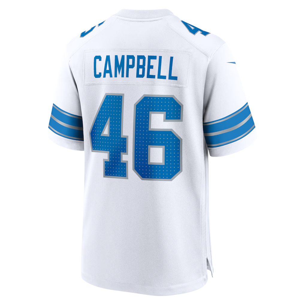 Trusc D.Lions #46 Jack Campbell White White Game Stitched Jerseys