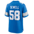 Trusc D.Lions #58 Penei Sewell Blue Game Jersey American Stitched Jerseys