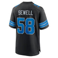 Trusc D.Lions #58 Penei Sewell Player Black Home Game Stitched Jerseys
