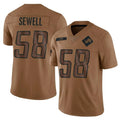 Trusc D.Lions #58 Penei Sewell Player Brown Salute To Service Limited Stitched Jerseys