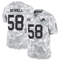 Trusc D.Lions #58 Penei Sewell Player Salute to Service Limited Arctic Camo Stitched Jerseys