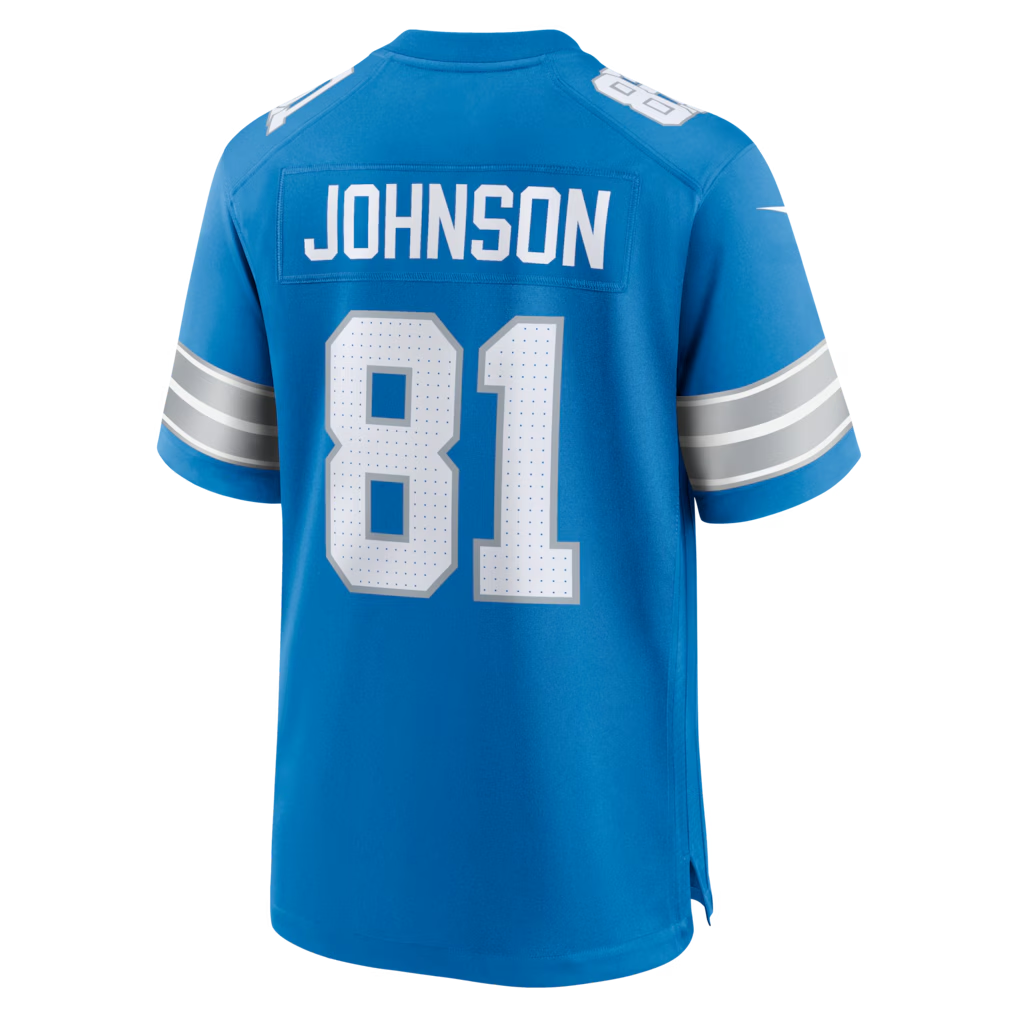 Trusc D.Lions #81 Calvin Johnson Blue Team Retired Game Stitched Jerseys