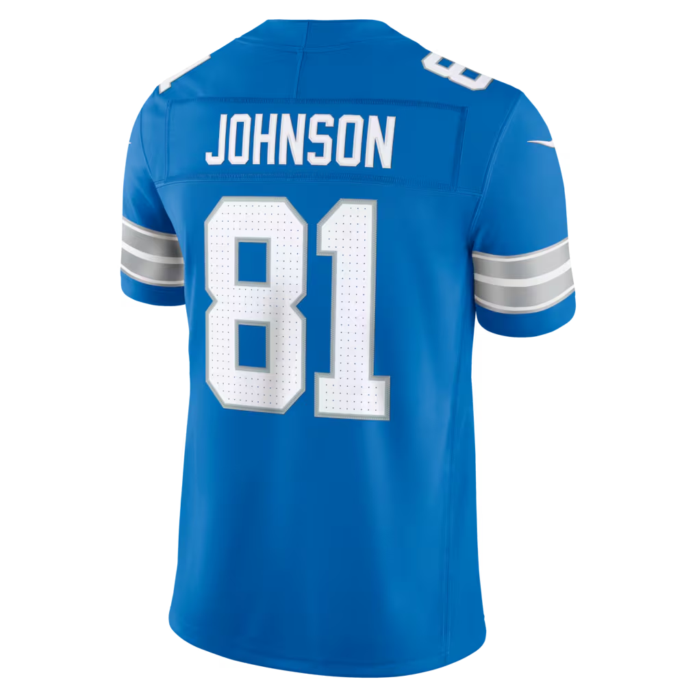 Trusc D.Lions #81 Calvin Johnson Blue Vapor F.U.S.E. Stitched Retired Limited Stitched Jerseys