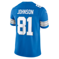 Trusc D.Lions #81 Calvin Johnson Blue Vapor F.U.S.E. Stitched Retired Limited Stitched Jerseys