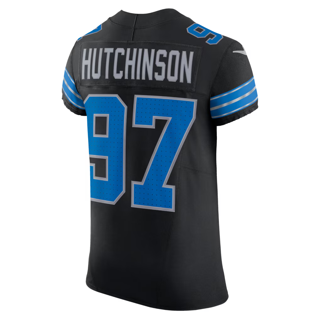 Trusc D.Lions #97 Aidan Hutchinson Black Alternate Vapor F.U.S.E. Elite Stitched Jerseys