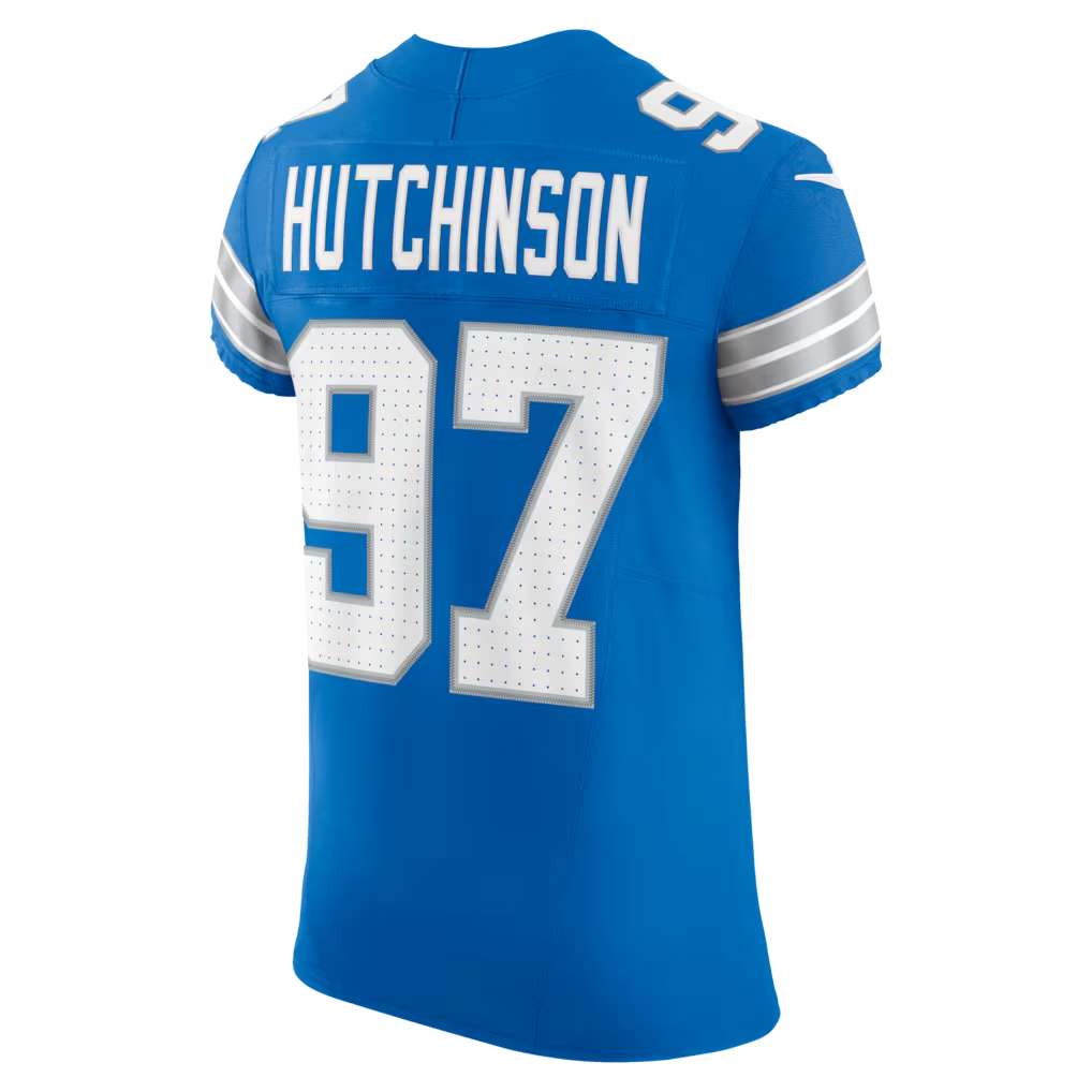 Trusc D.Lions #97 Aidan Hutchinson Blue Team Vapor F.U.S.E. Elite Stitched Jerseys