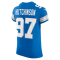 Trusc D.Lions #97 Aidan Hutchinson Blue Team Vapor F.U.S.E. Elite Stitched Jerseys