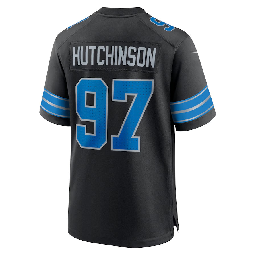 Trusc D.Lions #97 Aidan Hutchinson Player Black Home Game Stitched Jerseys