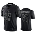 Trusc D.Lions #97 Aidan Hutchinson Player Black REFLECTIVE Limited Stitched Jerseys