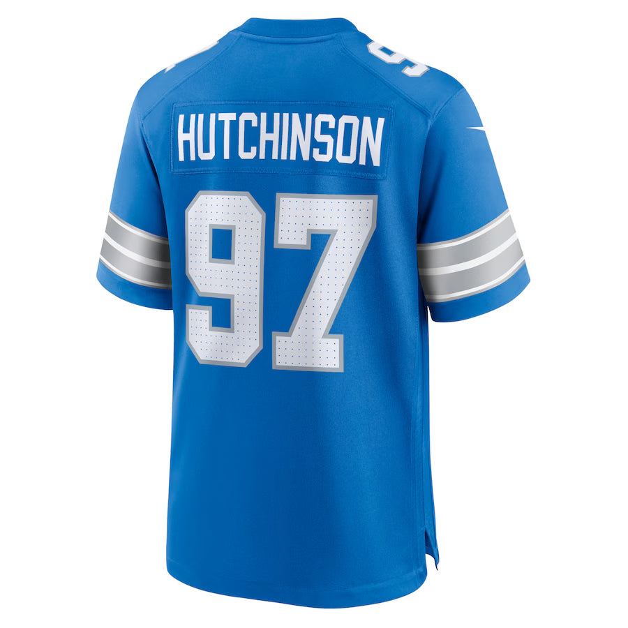 Trusc D.Lions #97 Aidan Hutchinson Player Blue Home Game Stitched Jerseys
