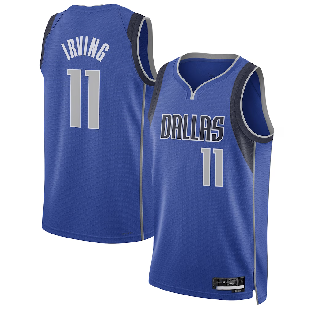 Trusc D.Mavericks #11 Kyrie Irving Blue Swingman Jerseys - Icon Edition