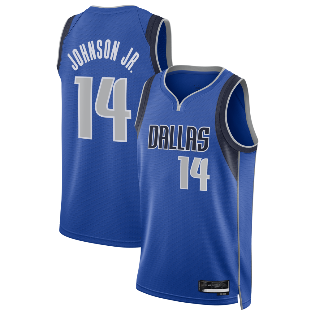 Trusc D.Mavericks #14 Morez Johnson Jr. Blue Swingman Jerseys - Icon Edition
