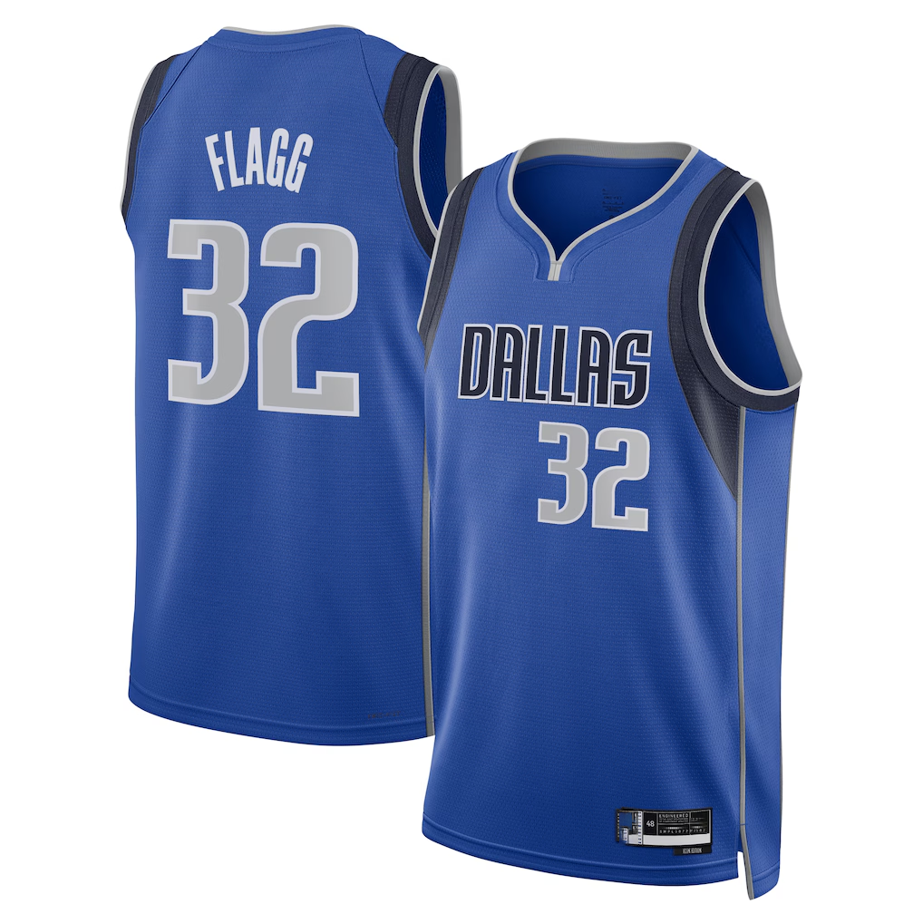 Trusc D.Mavericks #32 Cooper Flagg Blue 2025  Draft First Round Pick Swingman Jerseys - Icon Edition