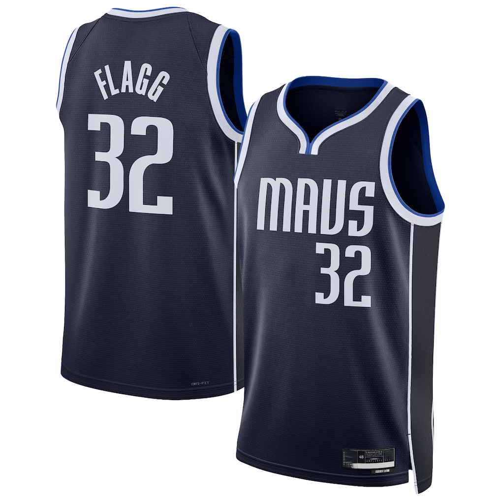 Trusc D.Mavericks #32 Cooper Flagg  Navy Swingman Jerseys - Statement Edition