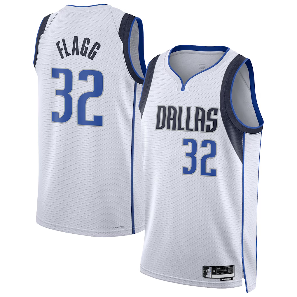 Trusc D.Mavericks #32 Cooper Flagg White Swingman Player Jerseys - Association Edition