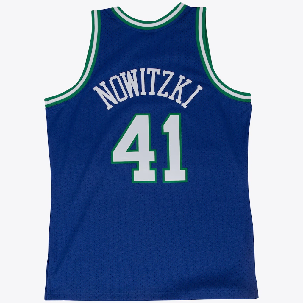 Trusc D.Mavericks #41 Dirk Nowitzki Road 1998-99 Mitchell & Ness Swingman Stitched Jerseys