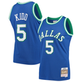 Trusc D.Mavericks #5 Jason Kidd Mitchell & Ness Blue 1994-1995 Hardwood Classics Swingman Jerseys