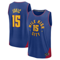 Trusc D.Nuggets #15 Nikola Jokic  Blue Fast Break Replica Player Jerseys - Statement Edition