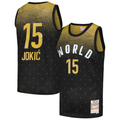 Trusc D.Nuggets #15 Nikola Jokic Rising Stars Challenge Mitchell & Ness Black Hardwood Classics Swingman Jerseys