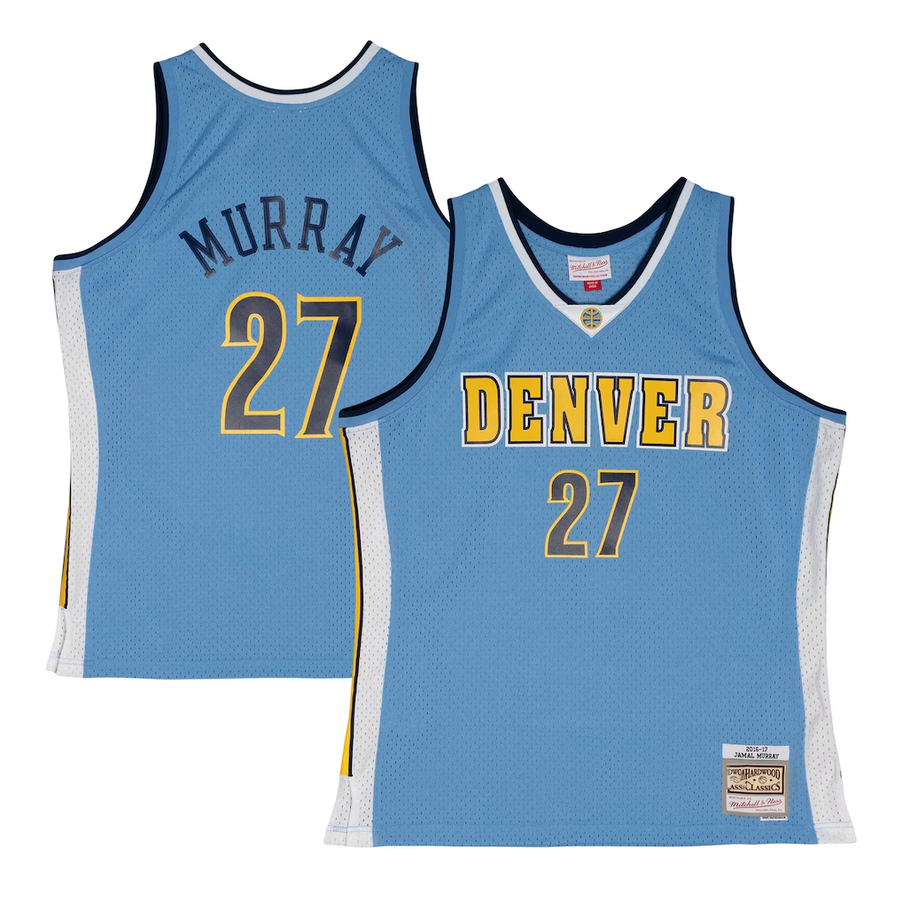 Trusc D.Nuggets #27 Jamal Murray Mitchell & Ness Powder Blue 2016-17 Throwback Swingman Jerseys