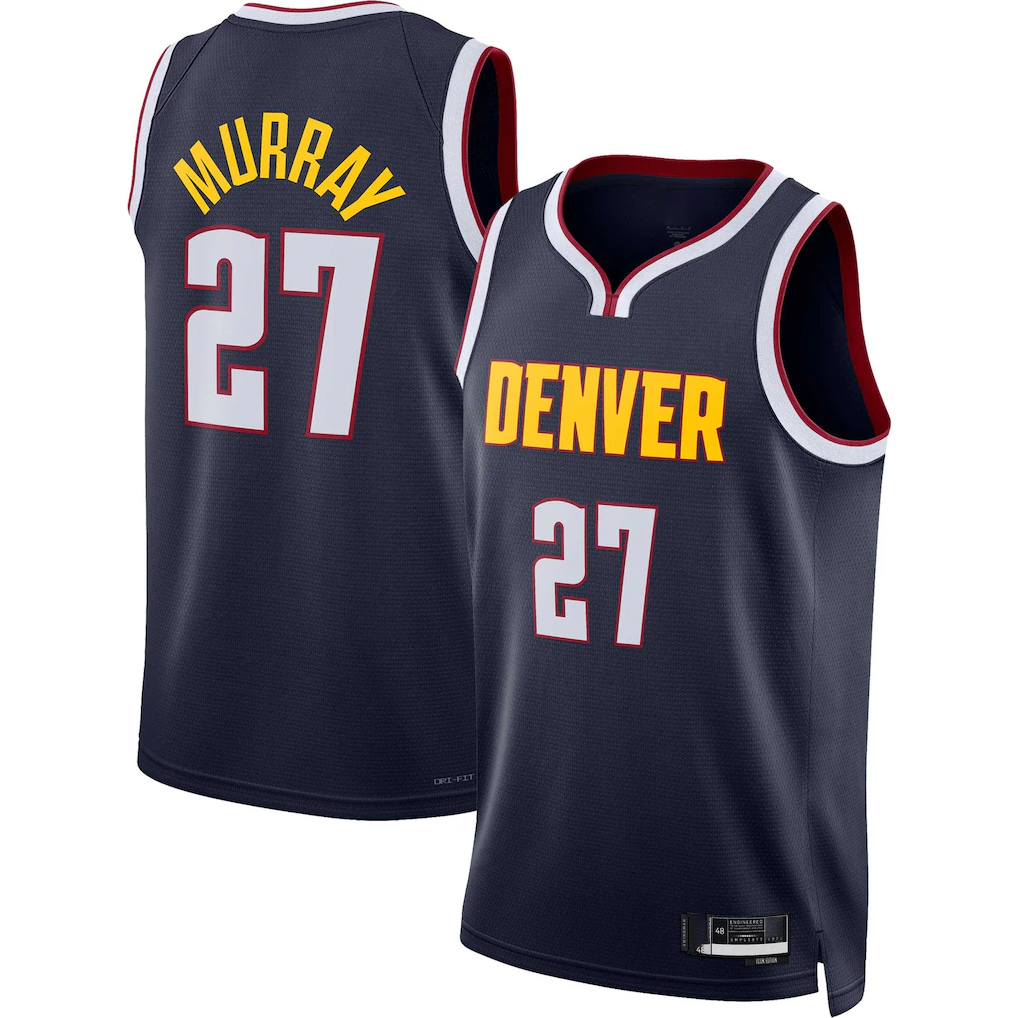 Trusc D.Nuggets #27 Jamal Murray Navy Swingman Jerseys - Icon Edition