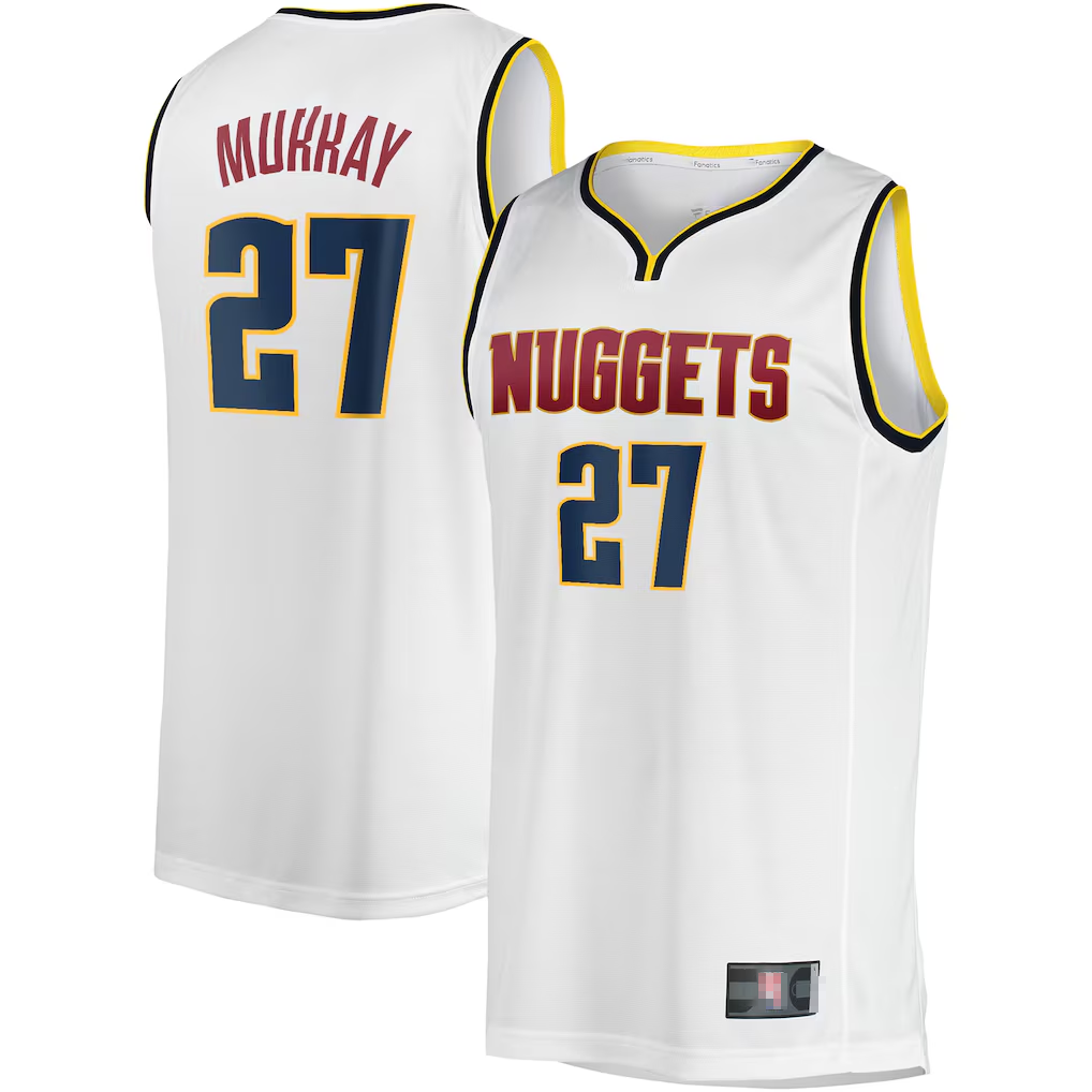 Trusc D.Nuggets #27 Jamal Murray  White Fast Break Player Jerseys - Association Edition