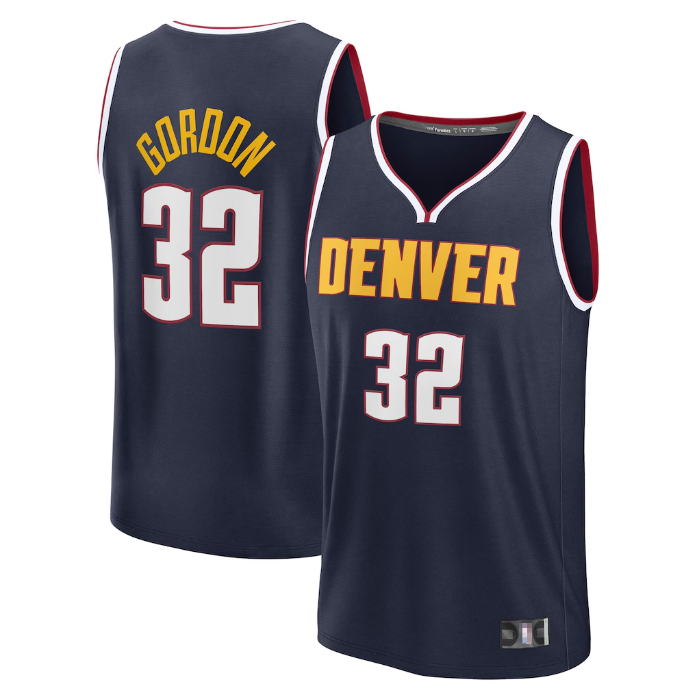 Trusc D.Nuggets #32 Aaron Gordon Navy Fast Break Replica Jerseys - Icon Edition