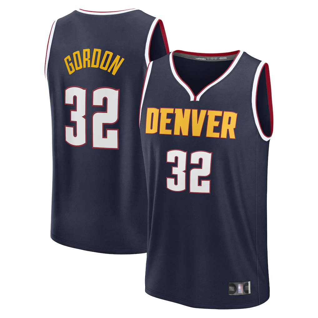 Trusc D.Nuggets #32 Aaron Gordon Navy Fast Break Replica Player Jerseys - Icon Edition